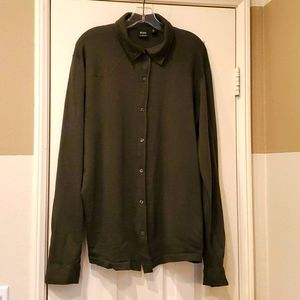 Hugo Boss men's gray wool shirt. Size XL.